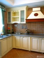 小户型两房一厅厨房颜色搭配装修案例 