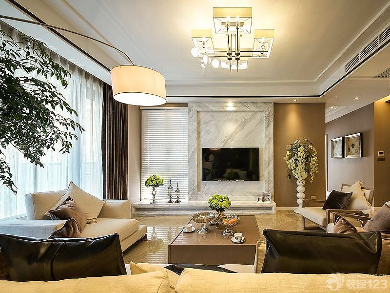 2025大理石电视背景墙装修案例