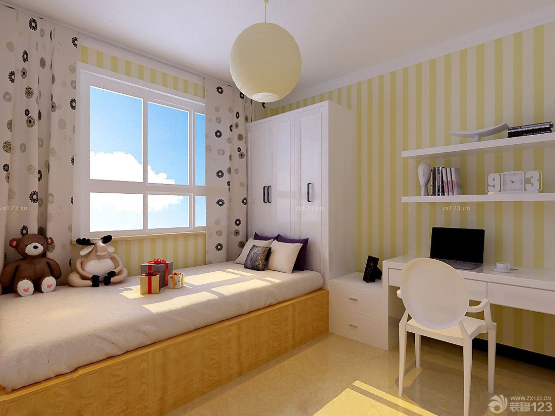 最新现代简约风格儿童房组合柜装修案例