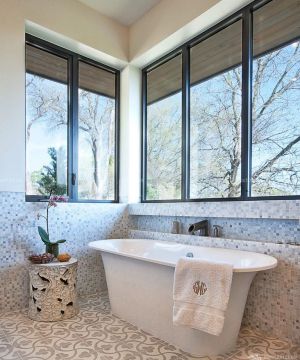 家居浴室瓷砖拼花贴图设计效果图片欣赏