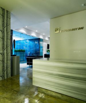 温馨公司前台形象墙设计效果图欣赏2025