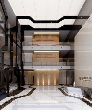 豪华公司前台形象墙效果图片大全