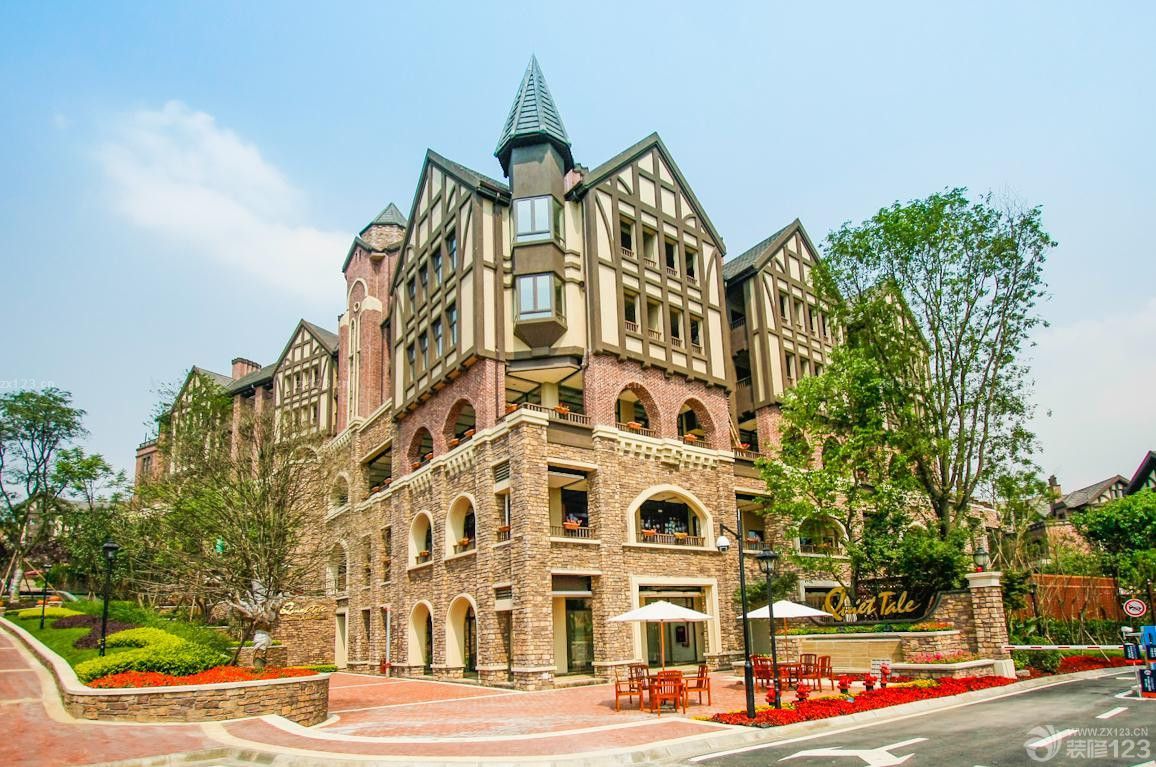 欧美风格别墅门口设计图片大全