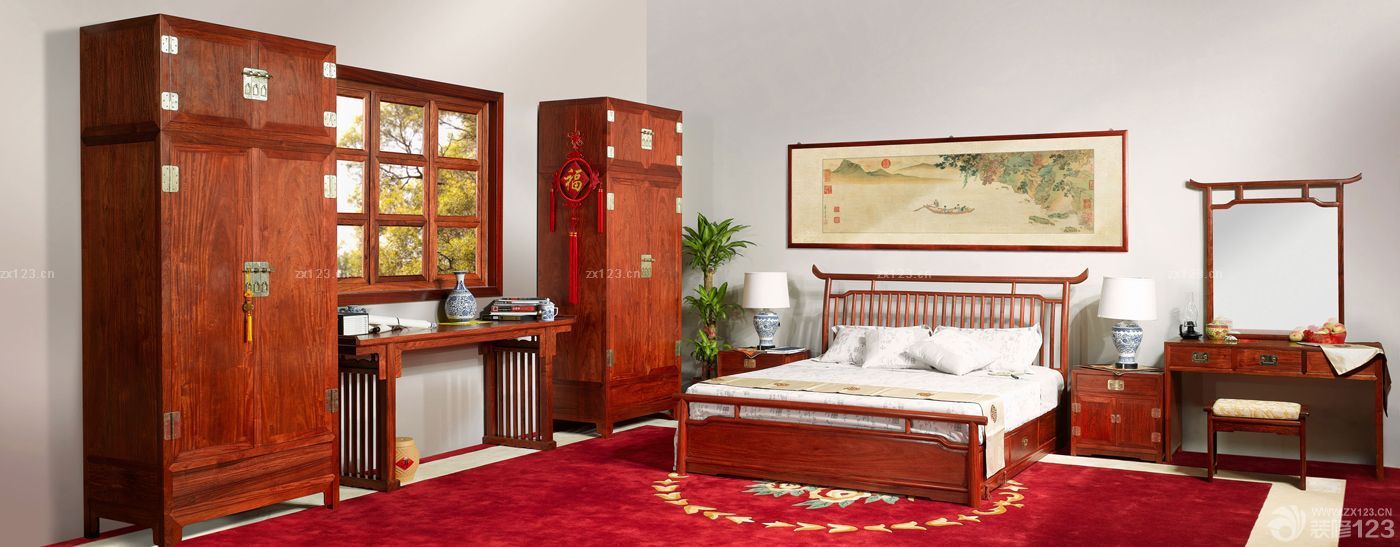 卧室红木装修效果图图片