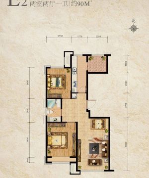 2023最新二居室户型图片