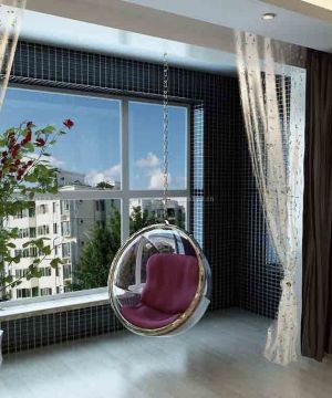 时尚现代风格阳台秋千沙发装修效果图片