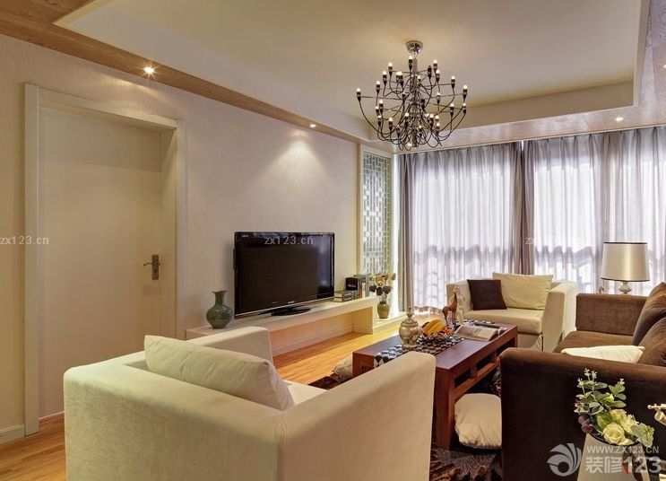 2025家装小客厅白色门框装修效果图大全