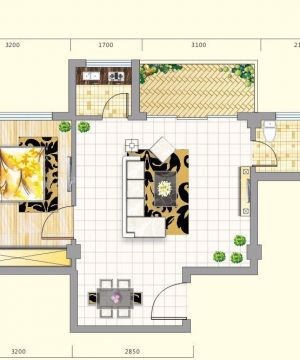 2023最新一室一厅平面图设计案例