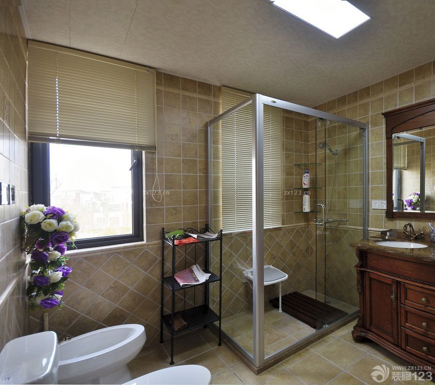 古典风格卫生间隔断门设计图片大全