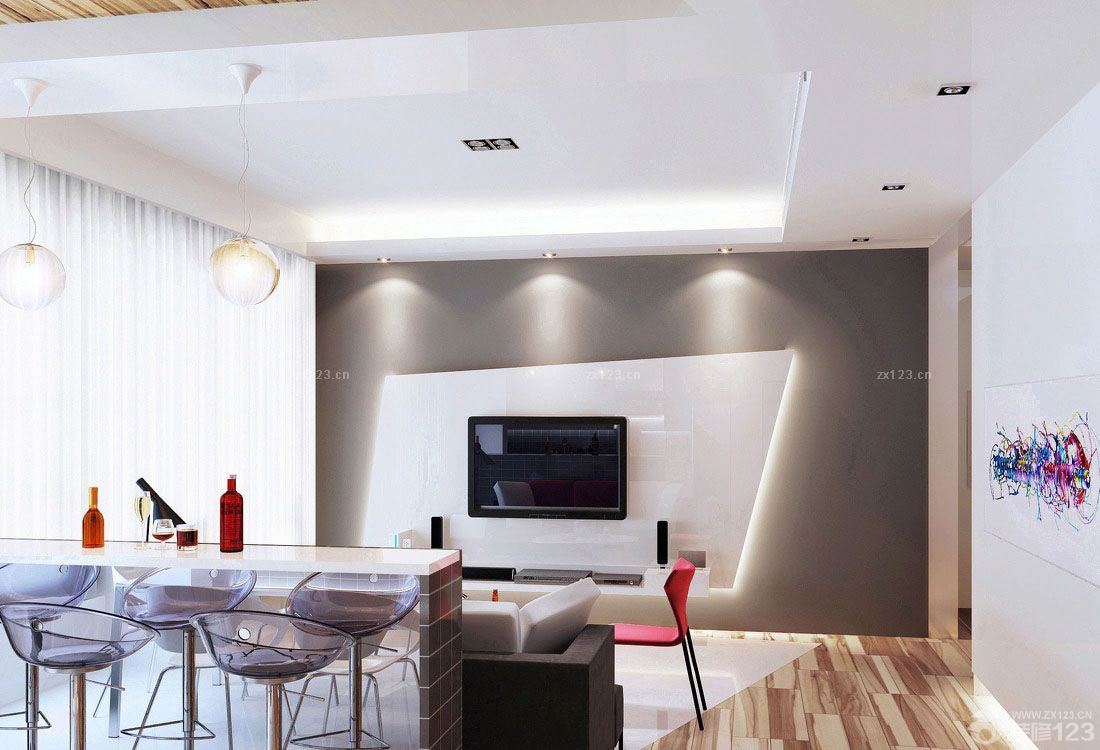 实用小户型吧台椅子装修效果图欣赏2025