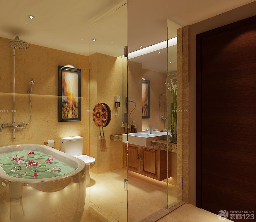 公寓卫生间淋浴房装修设计图