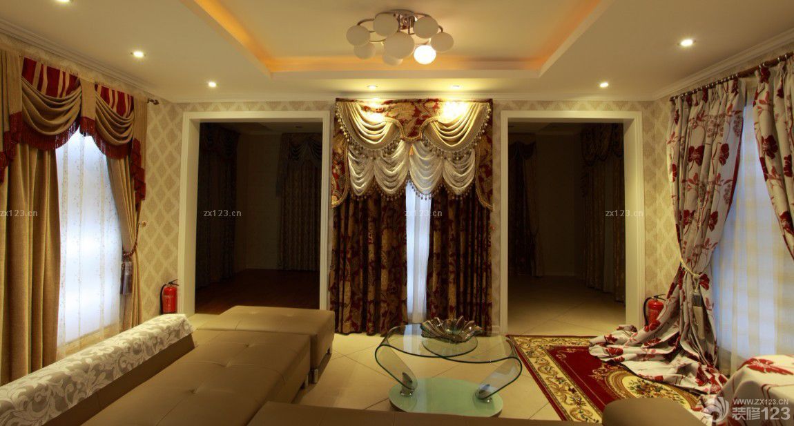 精致典雅欧式家居窗帘布艺装修实景图2025