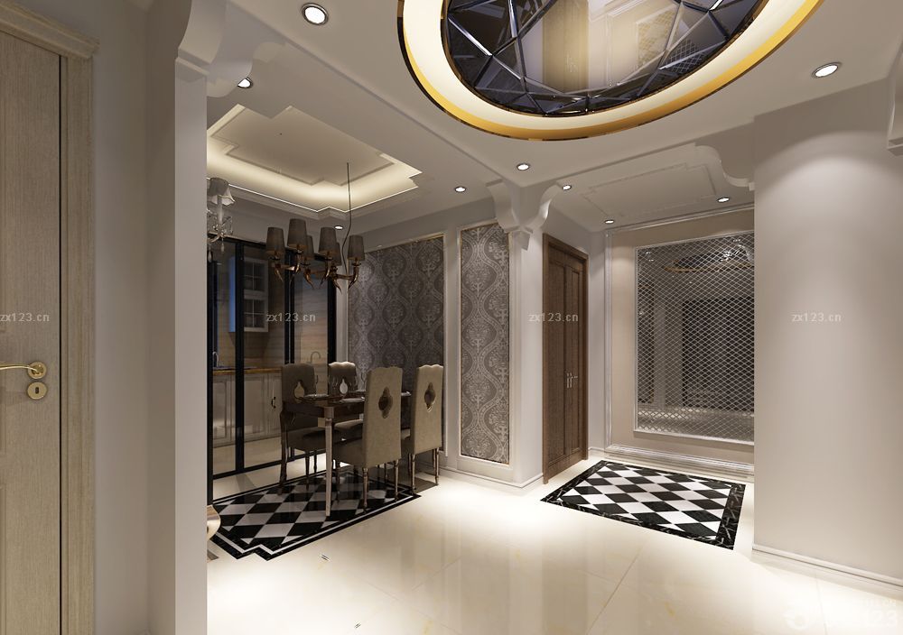 2025最新进门玄关拼花地砖设计图片