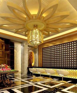 2025富丽堂皇酒店大堂设计酒店前台设计效果图 