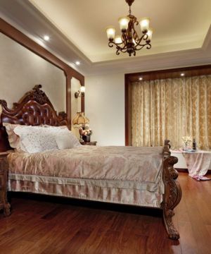 家装卧室美式大床设计效果图片欣赏