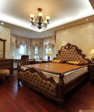 200平米房子卧室美式大床摆放效果图片欣赏