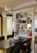 最新简约餐厅现代博古架隔断装修效果图大全2025