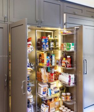 最新100平方室内厨房储物架效果图欣赏