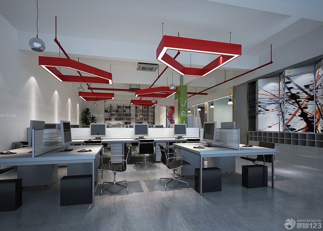 现代办公室装修风格办公室吊顶设计效果图欣赏