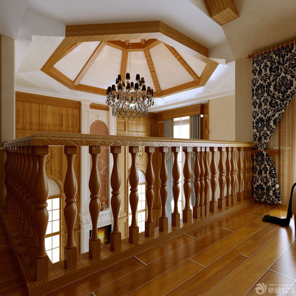 室内木楼梯间吊顶装修图片大全