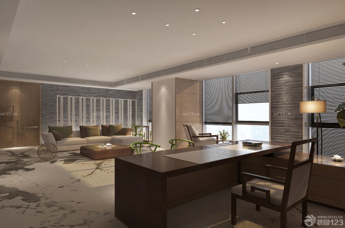 2025老总办公室遮光帘装修效果图