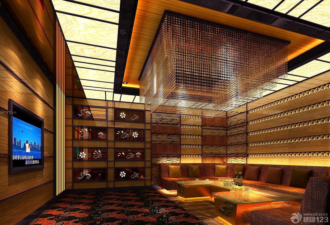 ktv装潢包厢吊顶灯饰装修效果图片