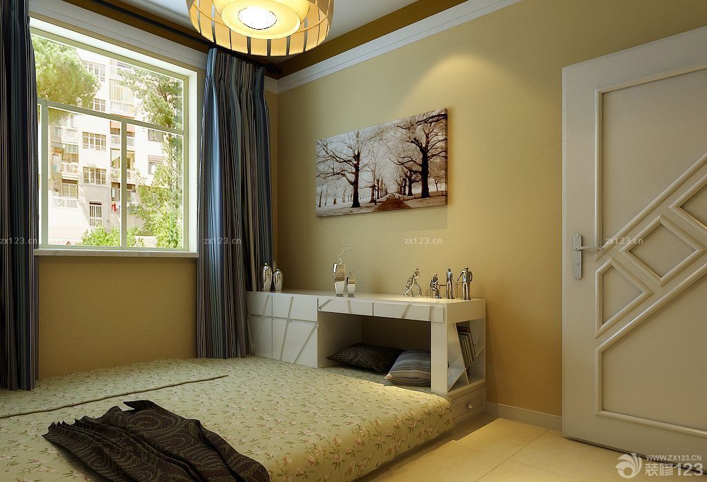 2025田园风格榻榻米卧室设计图片大全