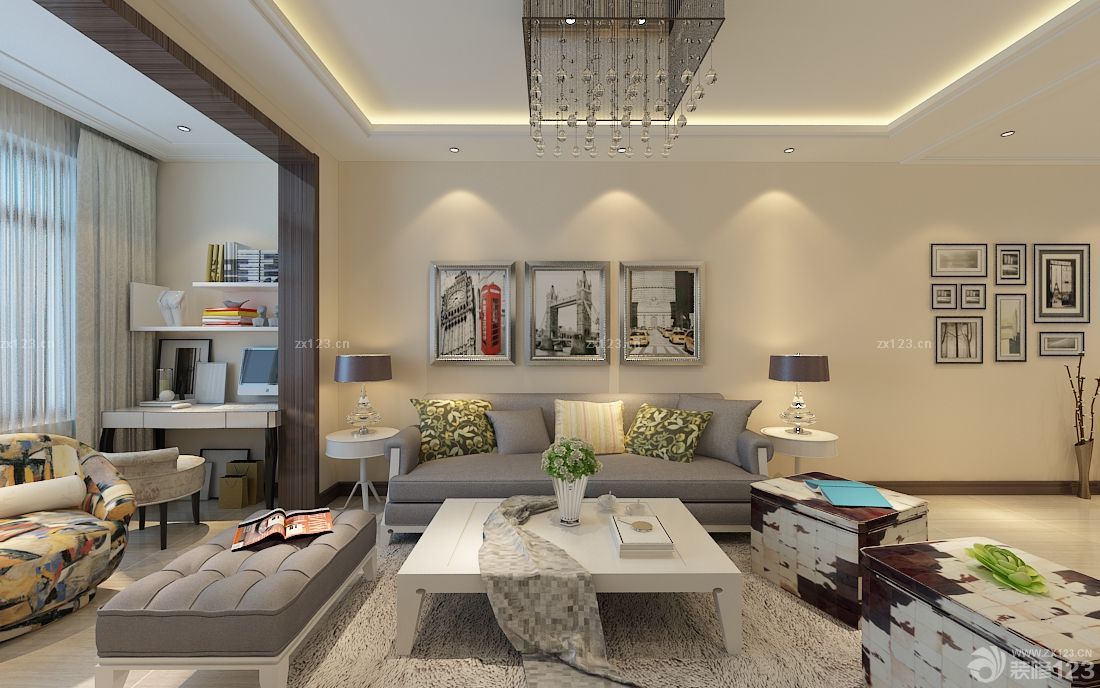 2025 沙发背景照片墙装修案例