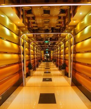 2025土豪金ktv走廊装潢设计效果图