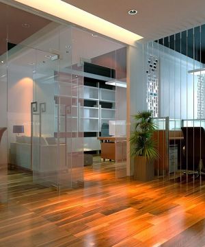 2023简易办公室装修方案玻璃隔断设计效果图