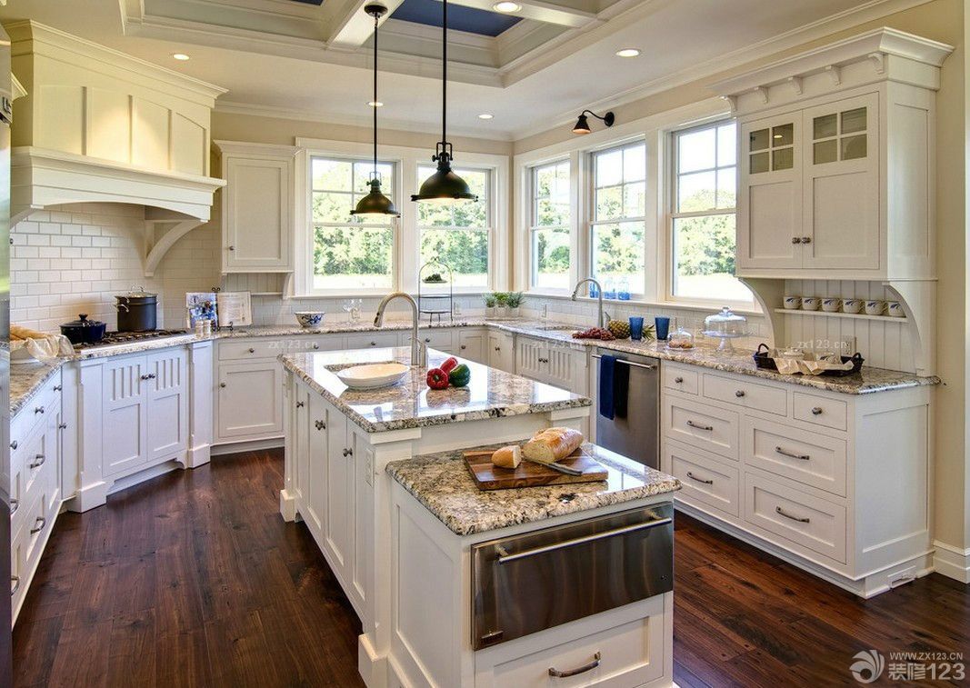 2025厨房吧台铝合金组合柜装修设计效果图欣赏 