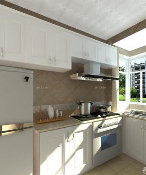 简约开放式厨房铝合金组合柜装修设计效果图大全2023 