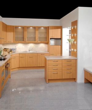 家装厨房餐厅一体铝合金组合柜装修设计效果图大全