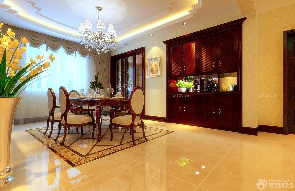 实木餐边酒柜设计图片大全