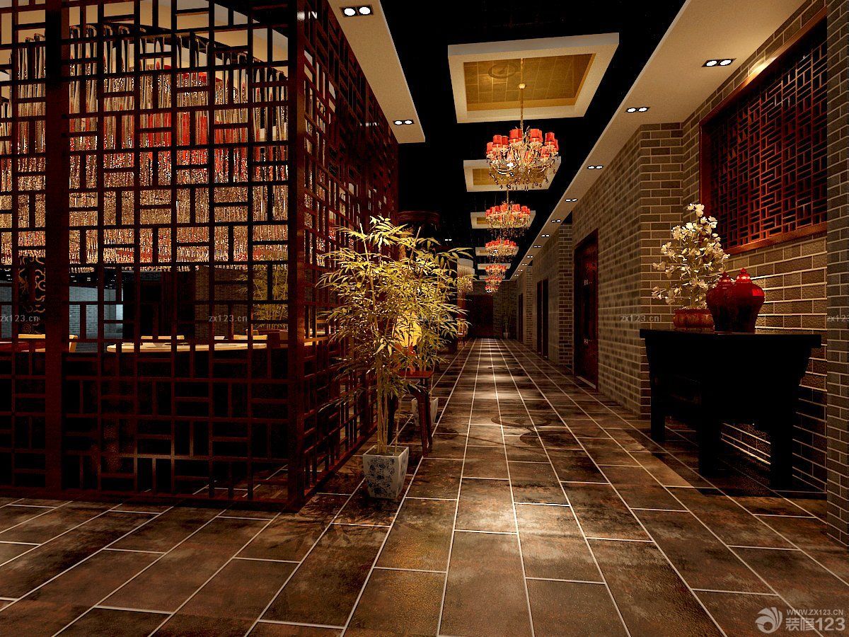 2025中式风格火锅店装修效果图片