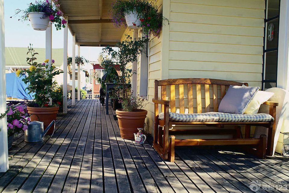 单层别墅无框阳台设计图片大全