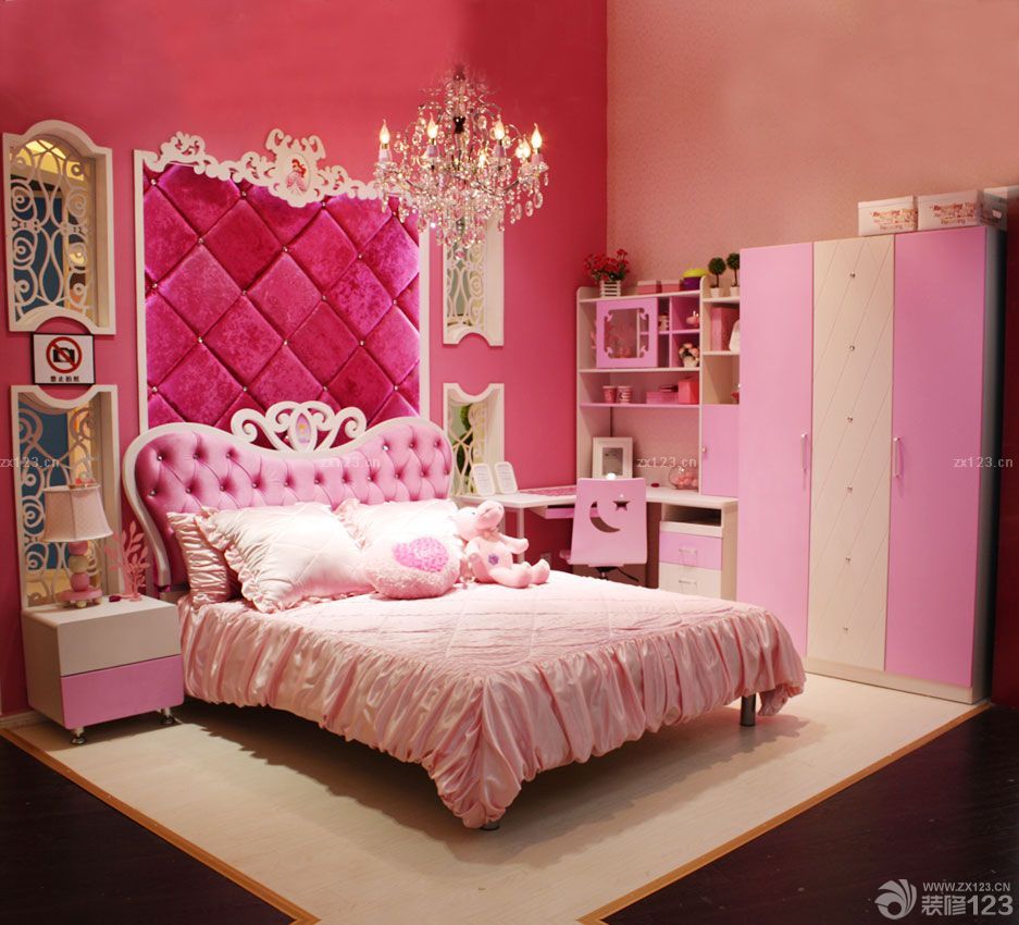 温馨浪漫小户型组合家具女生卧室设计效果图欣赏