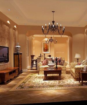 2023经典新古典风格小户型家装客厅沙发设计图片