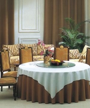 最新中式风格酒店餐桌装修效果图片