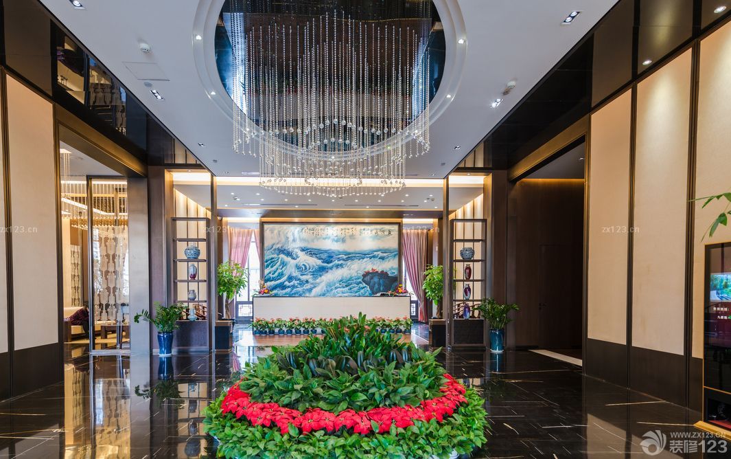 2025新古典会所大厅吊顶装修案例