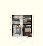 2025现代风格35平小户型平面图 