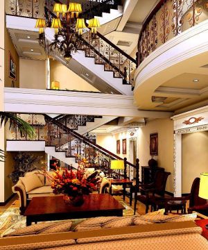 维也纳森林别墅钢木楼梯装修效果图欣赏