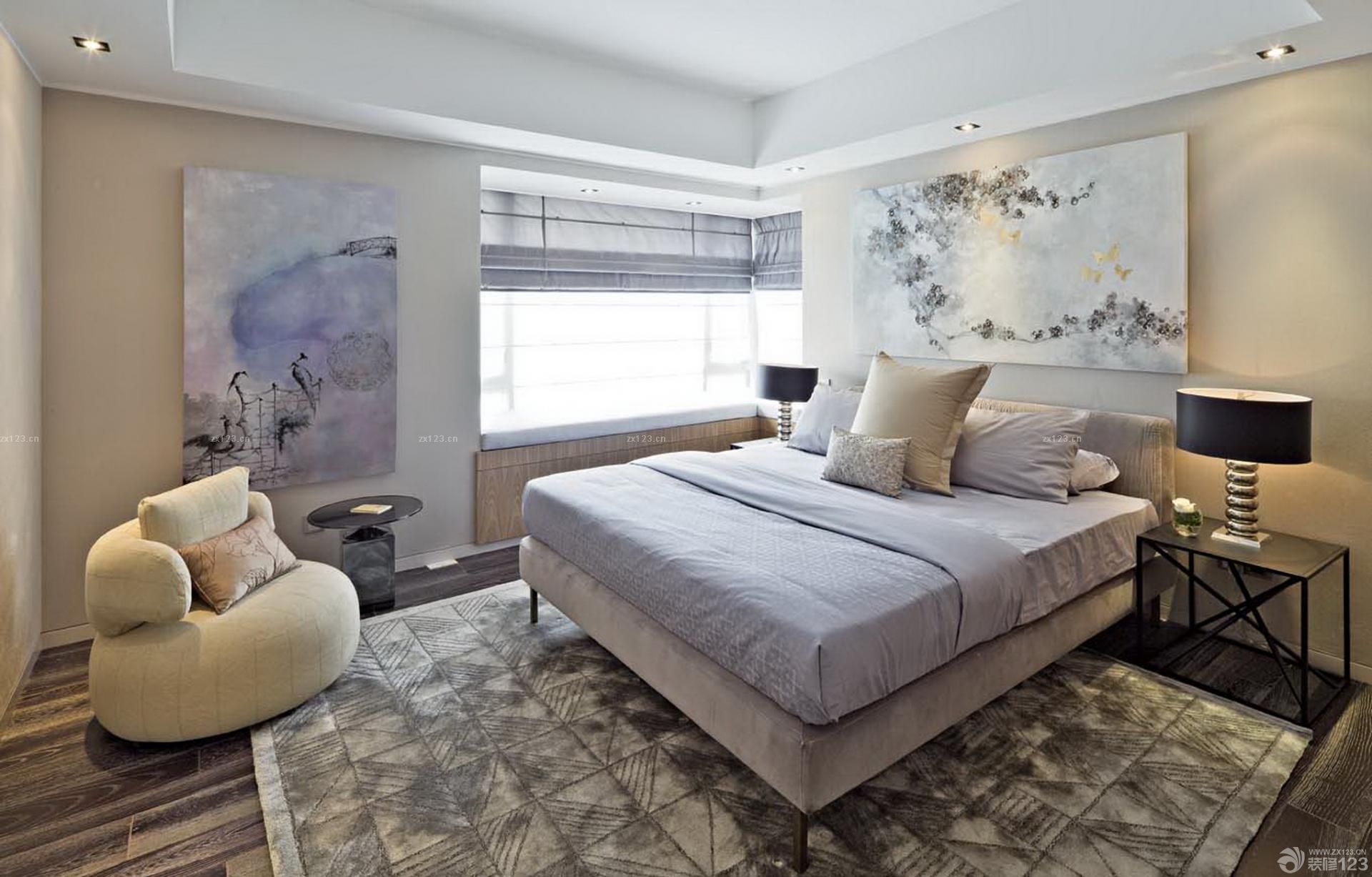 最新小户型卧室飘窗帘装修案例