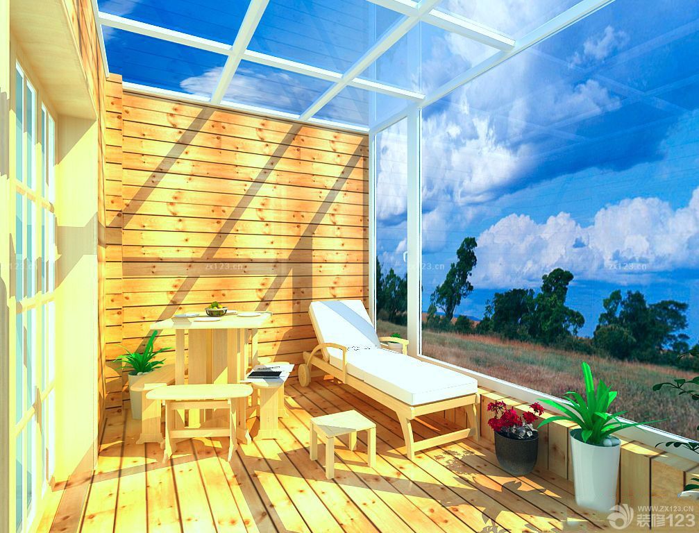 简约露台阳光房装修设计图赏析2025