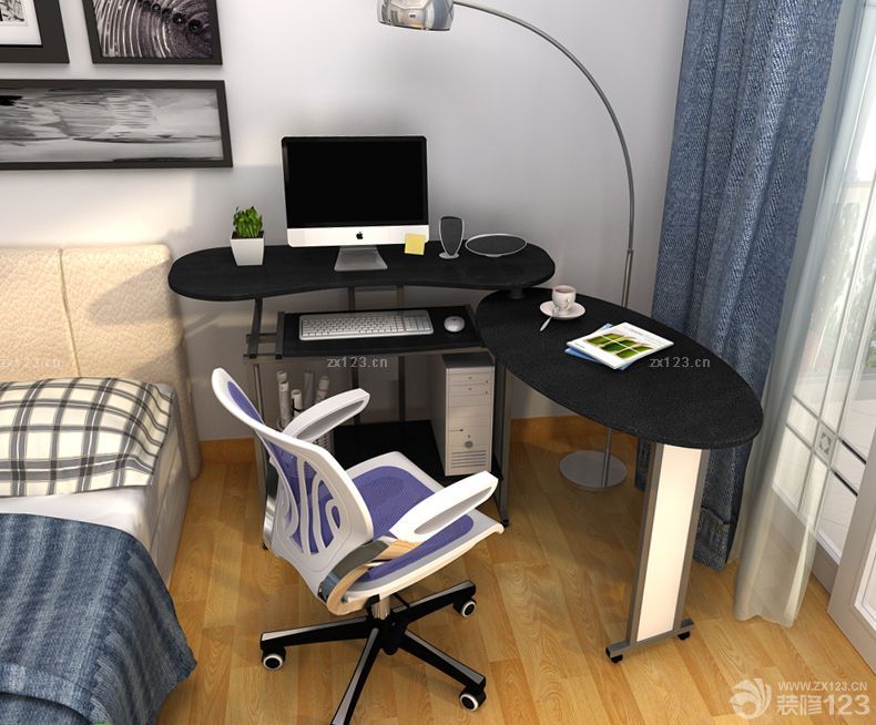家装卧室折叠电脑桌设计效果图片大全