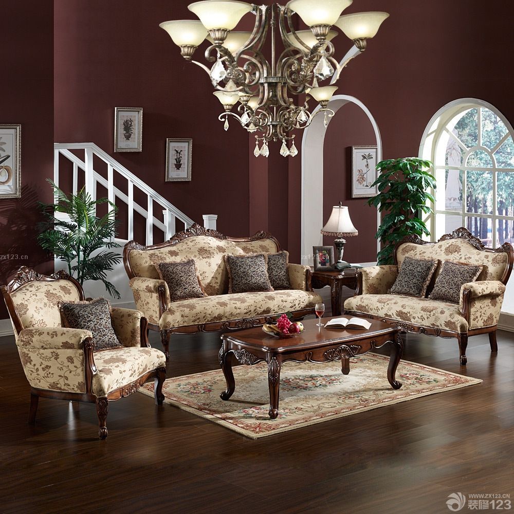 豪华别墅美式田园沙发装修样板2025