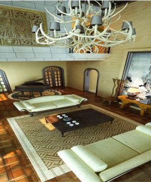 东南亚风格房屋客厅设计图片欣赏