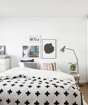 最新北欧风格卧室床的摆放效果图欣赏