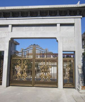 大院不锈钢围墙大门装修设计效果图欣赏2025