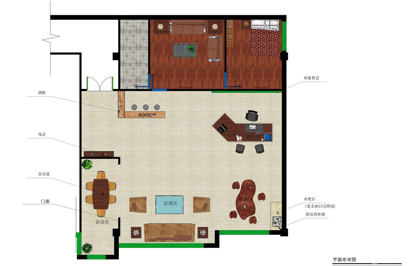 小型办公室布局图平面图片大全